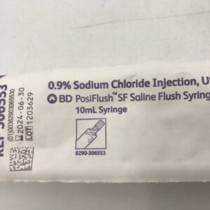 BD 306553 0.9% Sodium Chloride Injection, USP PosiFlush SF Saline 