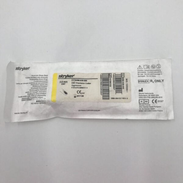 STRYKER 5290-638-000 3.5mm ENT Precision Cutter, Sinuscopic Shaver Blade (X)