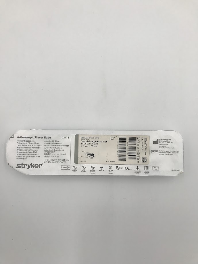 STRYKER 0375-628-000 Formula Aggressive Cutter Disposable Arthroscopy Blade, 2.5mm (X)