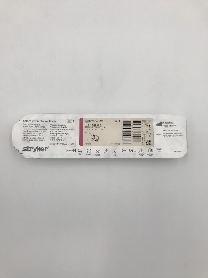 STRYKER 275-641-000 Hooded Abrasion Bur, Disposable Arthroscopy Blade, 2.0mm (X)