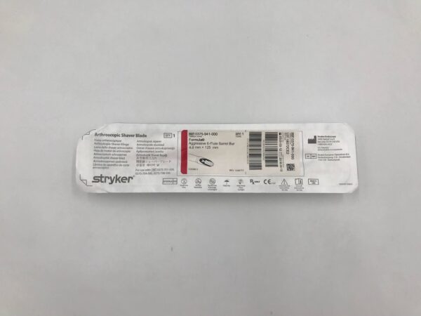 STRYKER 0375-941-000 Formula Barrel Bur 6-Flute Disposable Arthroscopy Blade, 4.0mm (X)