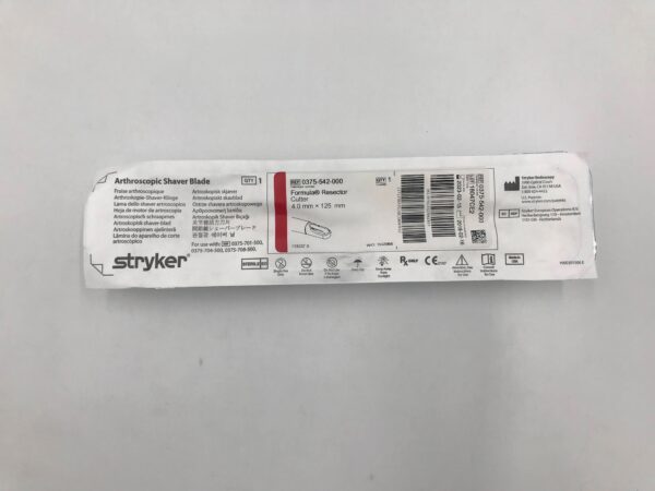 STRYKER 0375-542-000 Formula Resector Cutter 4.0mm x 125mm Arthroscopic Shaver Blade (X)