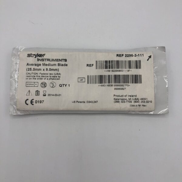STRYKER 2296-3-111 Average Medium Blade (x)