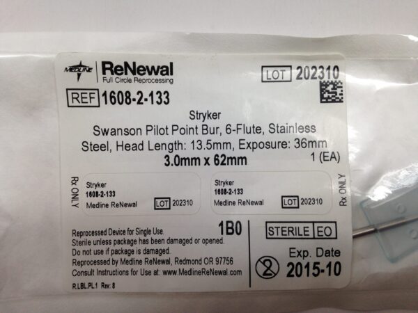 STRYKER 1608-2-133 Swanson Pilot Point Bur, 3.0mm (X)
