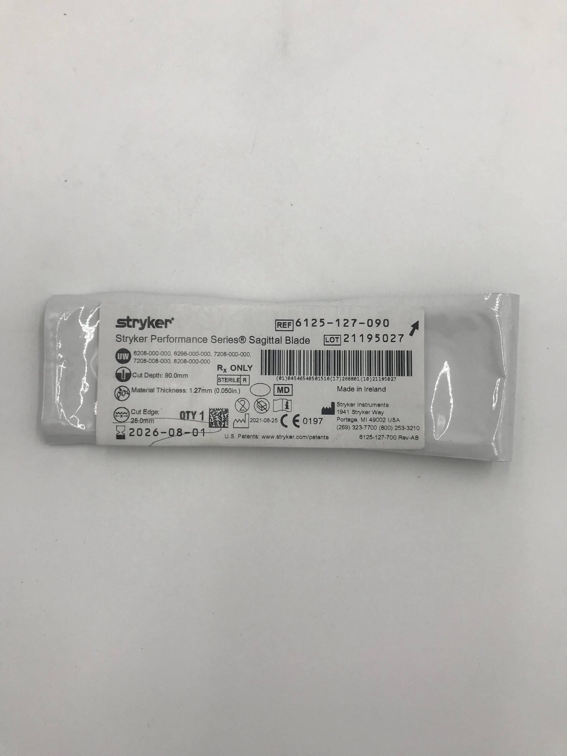 STRYKER 6125-127-090 Performance Series Sagittal Blade (X)
