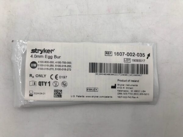 STRYKER 1607-002-035 Egg Bur 4.0mm