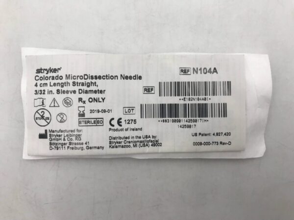 STRYKER N104A Colorado MicroDissection Needle, 4cm (X)