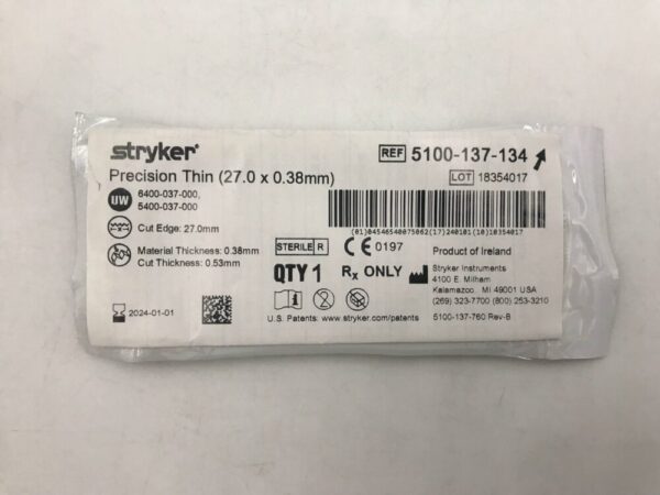STRYKER 5100-137-134 Long Tapered Reciprocating Blade, Short