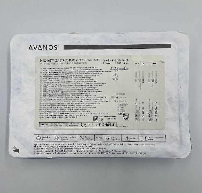 AVANOS 8140-16-1.5 Mic-Key Gastrostomy Feeding Tube Extension Sets With ENfit Connectors, 16Fr x 1.5cm (X)
