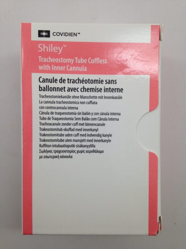 COVIDIEN 4CFS Shiley Tracheostomy Tube Cuffless With Inner Cannula, 5.0mm I.D.