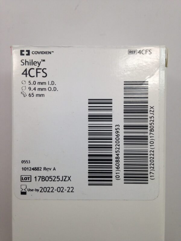 COVIDIEN 4CFS Shiley Tracheostomy Tube Cuffless With Inner Cannula, 5.0mm I.D.