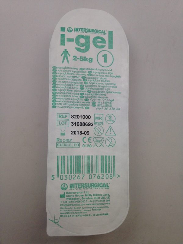 INTERSURGICAL 8201000 I-Gel Supraglottic Airway, 2.5Kg (X)