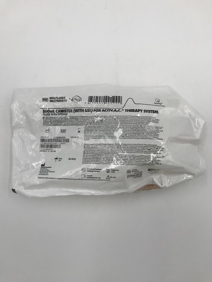 KCI M8275058 300mL Canister (With Gel) For ActiV.A.C.Therapy System Fluid Path Sterile