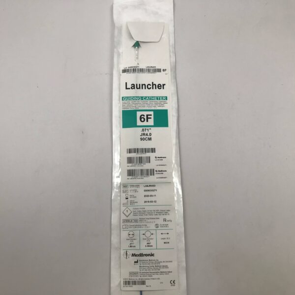 MEDTRONIC LA6JR40D Launcher Guiding Catheter, 6F, .071", 90cm, .082" (X)