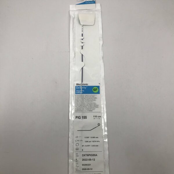 MEDTRONIC DXT6PIG55A PIG 155 DxTerity Diagnostic Catheter, 6F, 110cm (x)