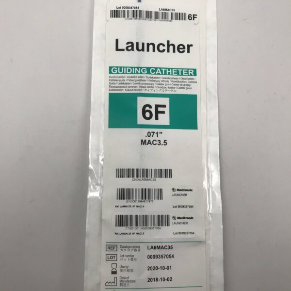 MEDTRONIC LA6MAC35 Launcher Guiding Catheter, 6F, .071", .082", 100cm (X)