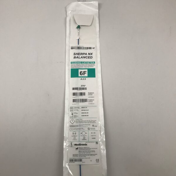 MEDTRONIC SB6JL35 Sherpa NX Balanced Guiding Catheter, 6F, .070", .082", 100cm