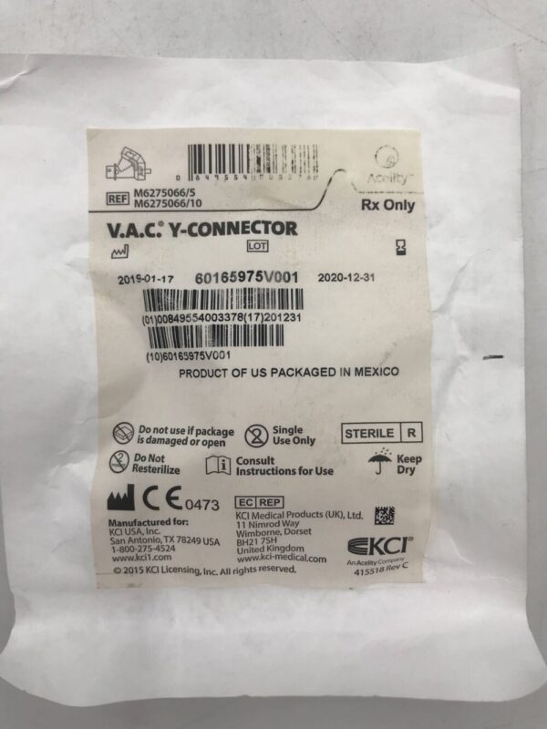 KCI M6275066 V.A.C. Y-Connector (X)