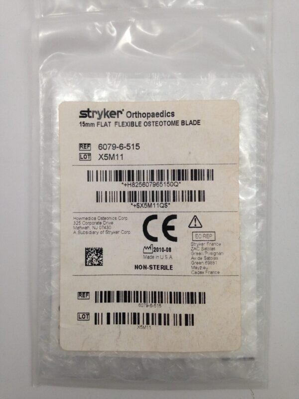 STRYKER 6079-6-515 15mm Flat Flexible Osteotome Blade