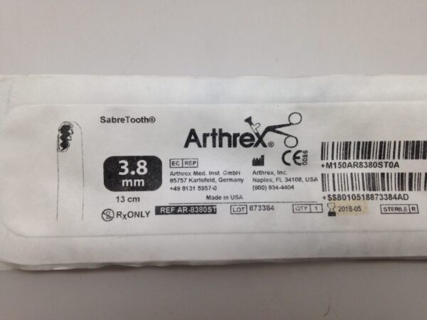 ARTHREX AR-8380ST SabreTooth Bur, 3.8mm 13cm (X)