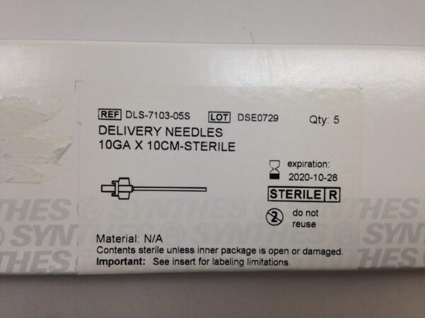 SYNTHES DLS-7103-05S Delivery Needles, 10Ga x 10cm, Sterile (5/Box) (X)