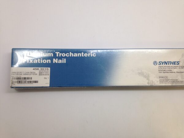 SYNTHES 456.351S 10mm/130Deg Ti Cann Titanium Trochanteric Fixation Nail, 300mm/Left Sterile (X)