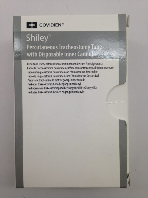 COVIDIEN 8PERC Shiley Percutaneous Tracheostomy Tube With Disposable Inner Cannula, 7.6mm I.D., 12.2mm O.D., 27.2mm, 79mm (X)