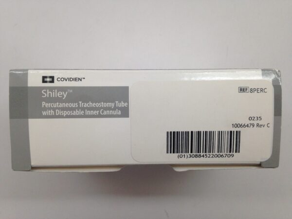COVIDIEN 8PERC Shiley Percutaneous Tracheostomy Tube With Disposable Inner Cannula, 7.6mm I.D., 12.2mm O.D., 27.2mm, 79mm (X)