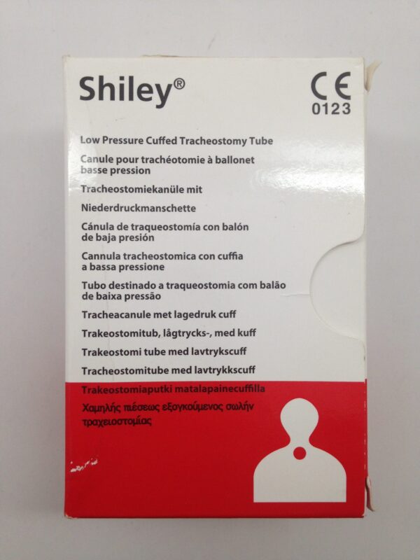 COVIDIEN 4LPC TYCO Shiley Low Pressure Cuffed Tracheostomy Tube, 5.0mm I.D., 9.4mm O.D., 65mm (X)