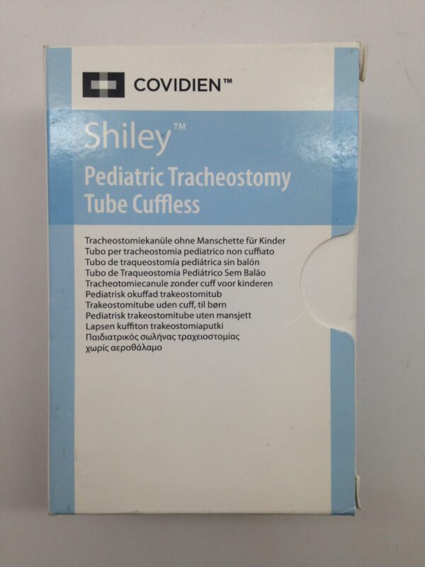 COVIDIEN 5.5 PED Shiley Pediatric Tracheostomy Tube Cuffless, 5.5mm I.D., 7.7mm O.D. (X)