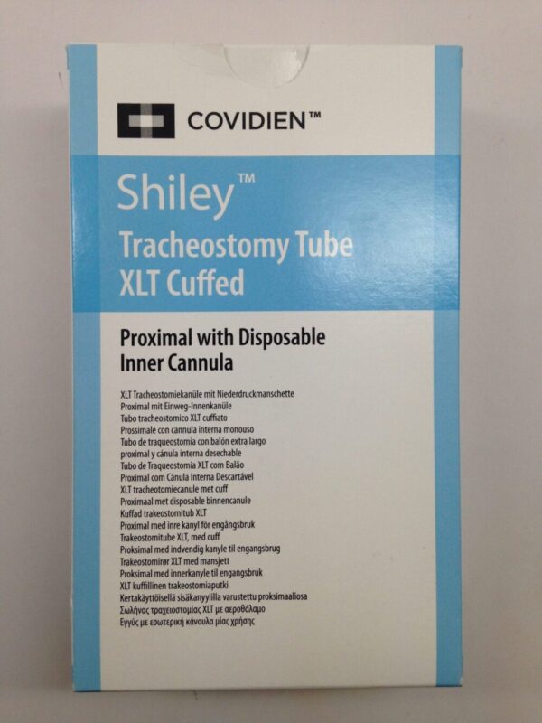 COVIDIEN 80XLTCP Shiley Tracheostomy Tube XLT Cuffed, Proximal With Disposable Inner Cannula, 8.0mm I.D., 13.3mm O.D., 35mm