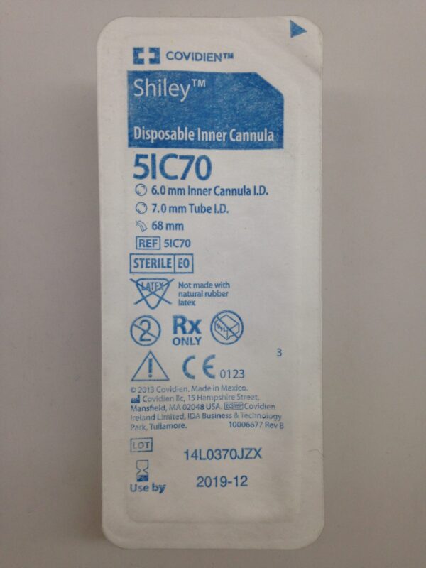 COVIDIEN 5IC70 Shiley Disposable Inner Cannula, 6.0mm I.D., 7.0mm I.D., 68mm (X)