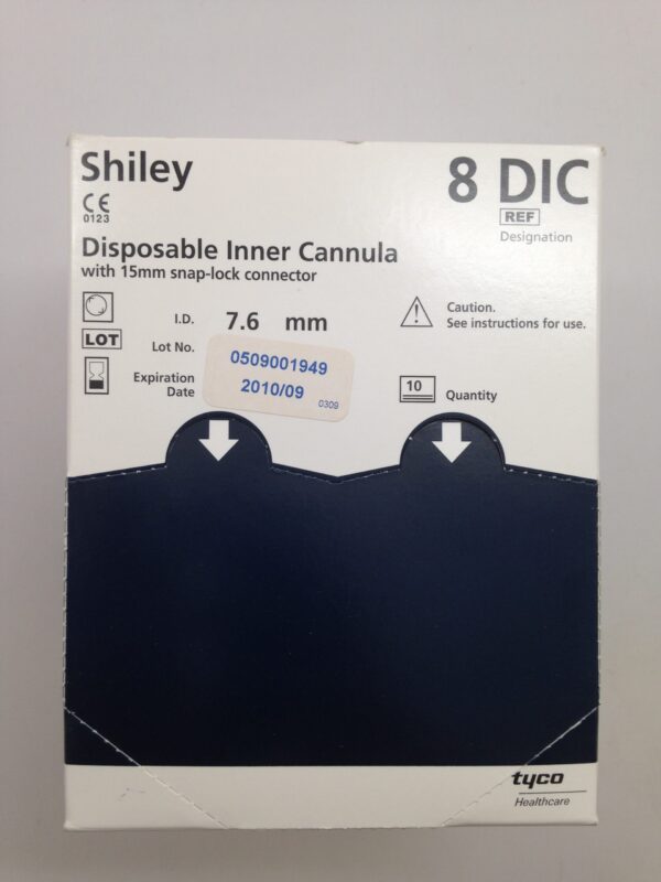 TYCO HEALTHCARE 8DIC Shiley Disposable Inner Cannula With 15mm Snap-Lock Connector (10/Box) (X)