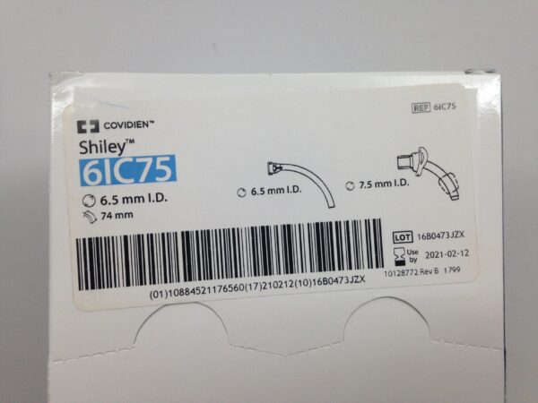COVIDIEN 6IC75 Shiley Disposable Inner Cannula, 6.5mm I.D., 7.5mm I.D., 74mm (10/Box) (X)