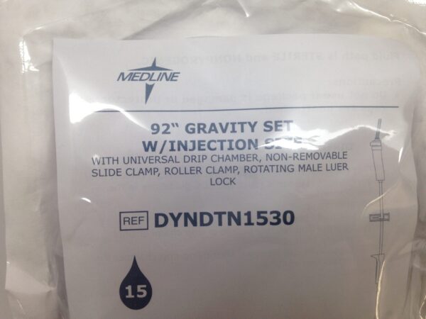 MEDLINE DYNDTN1530 92" Gravity Set W/Injection Site, 21mL, 234cm
