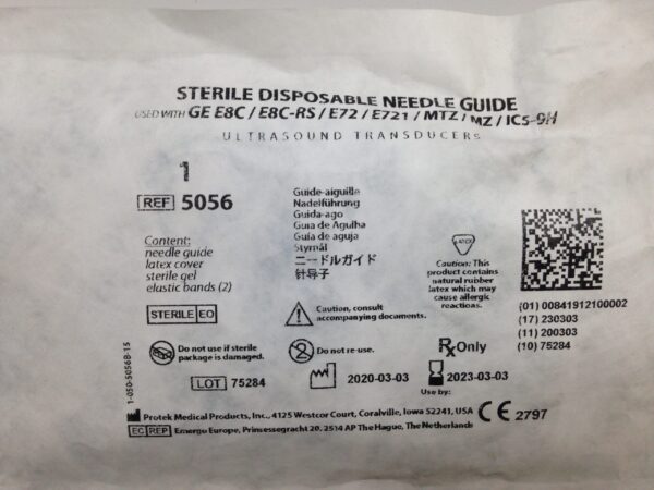 PROTEK 5056 Sterile Disposable Needle Guide, Ultrasound Transducers