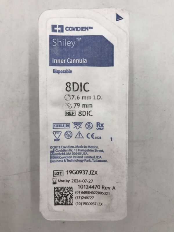 COVIDIEN 8DIC Shiley Inner Cannula, Disposable, 7.6mm I.D., 79mm
