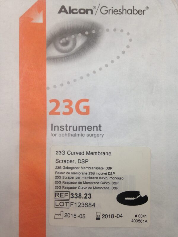 ALCON 338.23 Curved Membrane Scraper, DSP, 23G (X)