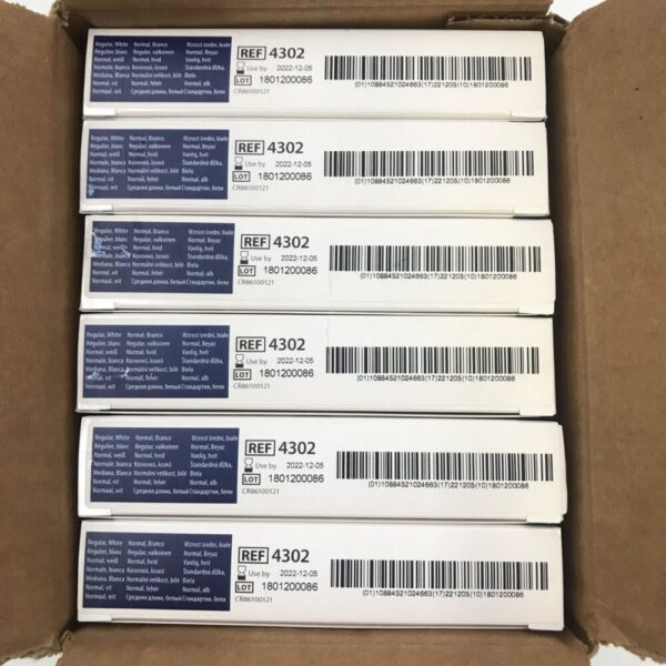 COVIDIEN 4302 T.E.D.Anti-Embolism Stockings For Continuing Care, Thigh Length, White, Large, Regular (6/Box) (X)
