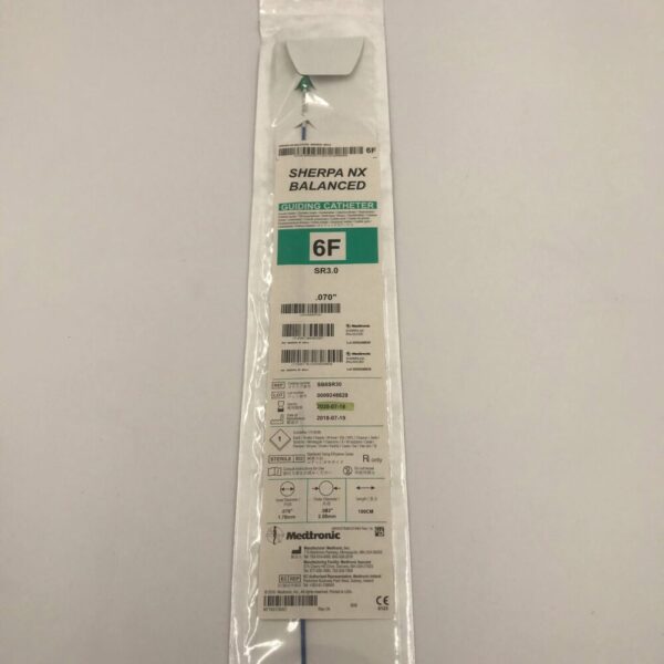 MEDTRONIC SB6SR30 Sherpa NX Balanced Guiding Catheter, 6F, .070", .082", 100cm (X)