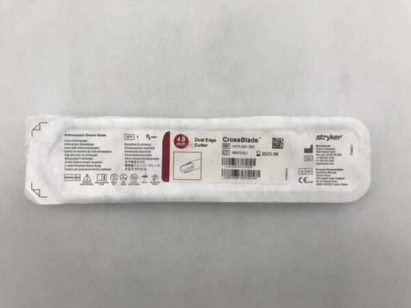 STRYKER 0475-341-000 CrossBlade Dual Edge Cutter 4.0mm Arthroscopic Shaver Blade (X)