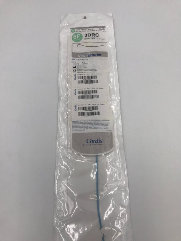 CORDIS 670-130-00 Vista Britetip Guiding Catheter 3DRC, 6F (X)
