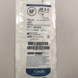 CORDIS 533-619 JR 3.5 Super Torque Plus Diagnostic Catheter, 6F
