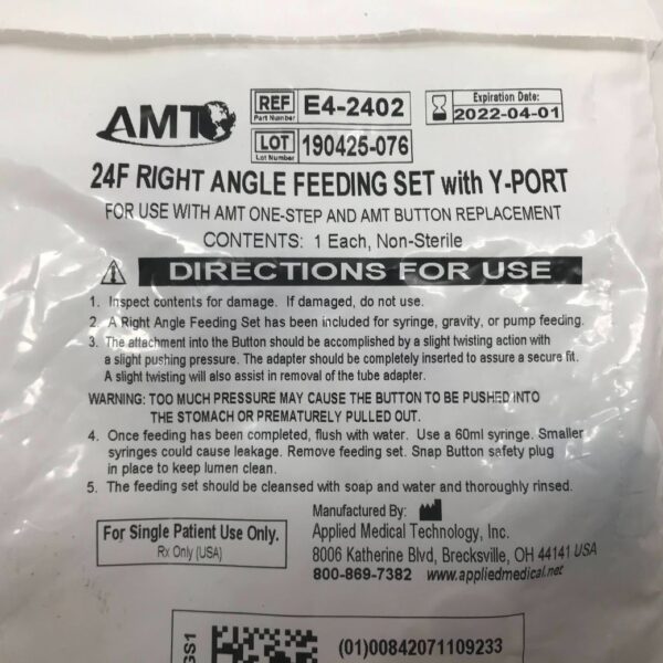 AMT E4-2402  Right Angle Feeding Set With Y-Port 24F (X)