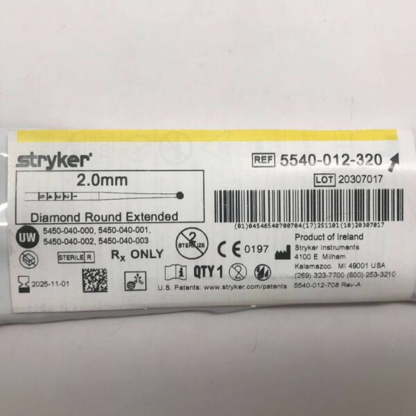 STRYKER 5540-012-320 Diamond Round Extended, 2.0mm