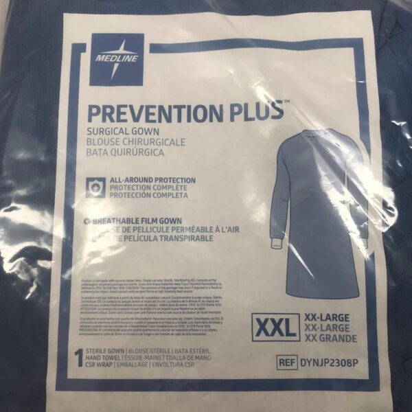 MEDLINE DYNJP2308P Prevention Plus Surgical Gown, XXL, XX-Large