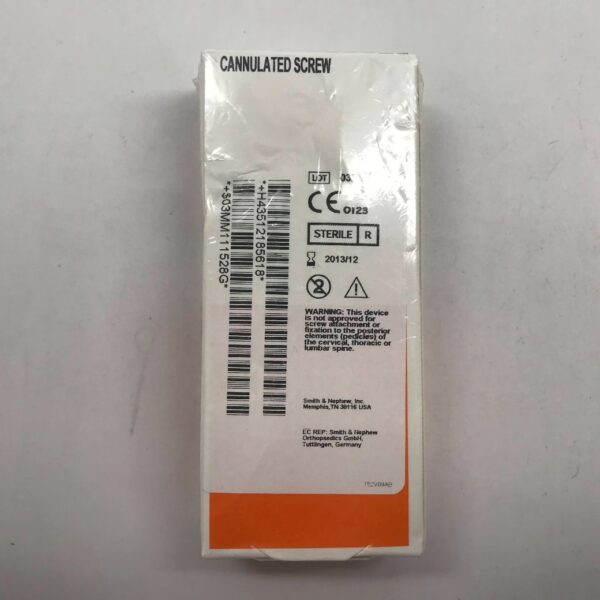 SMITH AND NEPHEW 121856 Cannulated Screw, 4.0mm, 56mm Partially Threaded SST (X)