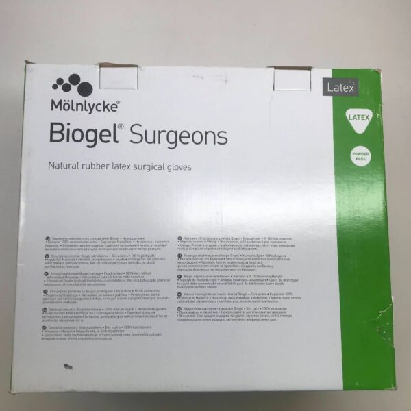 MOLNLYCKE 30465 Biogel Surgeons Natural Latex Surgical Gloves, 6 1/2 Size (50/Box)