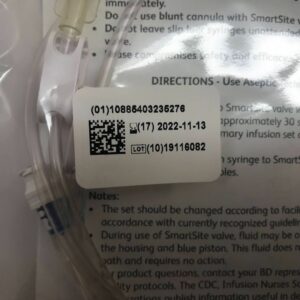 ＢＤショット BD 37262E SmartSite Extension Set, 2 Needle-Free Valves, 6mL