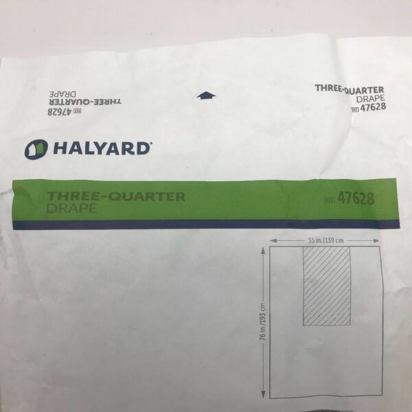 HALYARD 47628 Three-Quarter Drape, AAMI Level 4, 55in x 76in